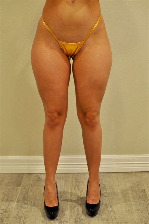 F Loving This Gold Shiny Micro Thong The Front Looks So Good Heels Are Awesome Too Porn