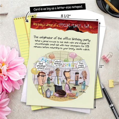 Office Birthday Party Cartoons Birthday Paper Card Mike Shiell