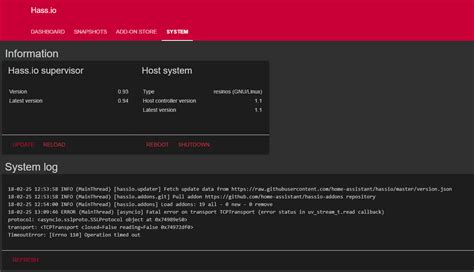 New Hassio Dashboard Hass Io Home Assistant Community