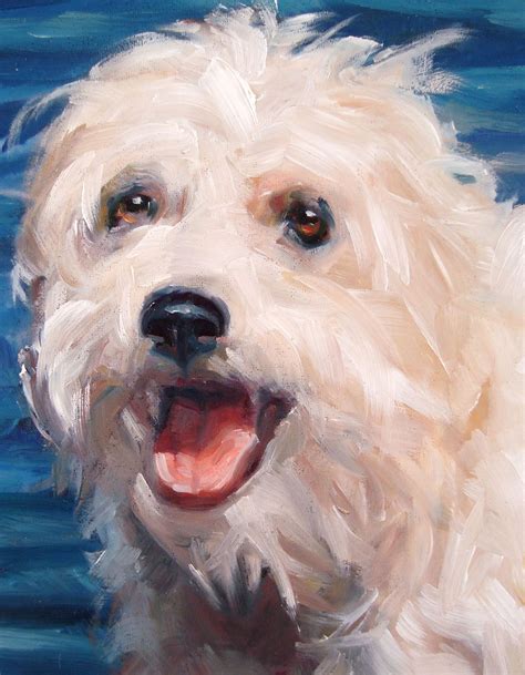 Freespirited Terrier Livvi Cools Off Custom Pet Portrait