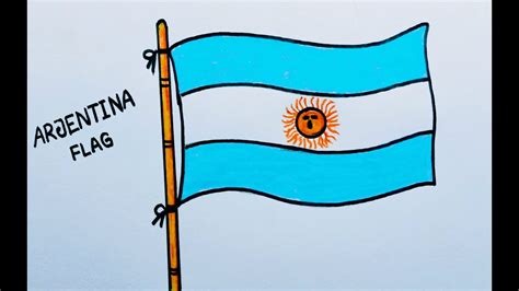 How To Draw The National Flag Of Argentinadraw Argentina Flaghow To