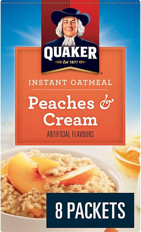 Quaker Instant Oatmeal Peaches And Cream 8pk Arcticfresh