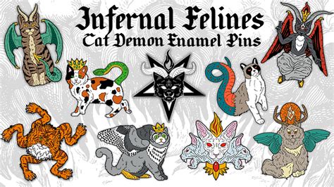 Infernal Felines Cat Demon Enamel Pins By Nikol King — Kickstarter