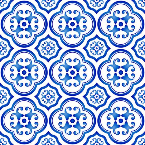 56300 Blue Tile Pattern Stock Illustrations Royalty Free Vector