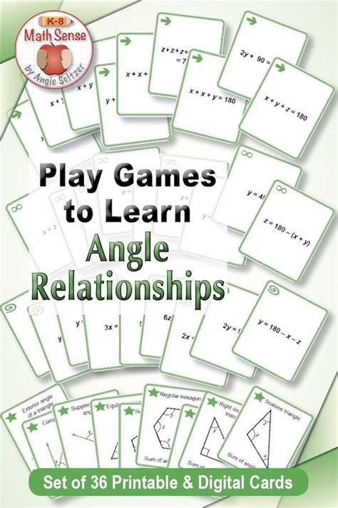 Games For Angle Relationships Angle Relationships Middle School