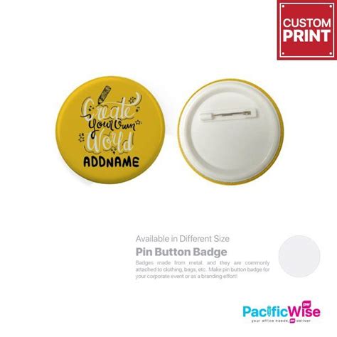 Customized Printing Button Badge Pin