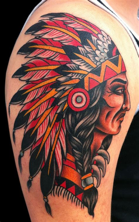 portfolio david bruehl indian tattoo red indian tattoo traditional tattoo indian