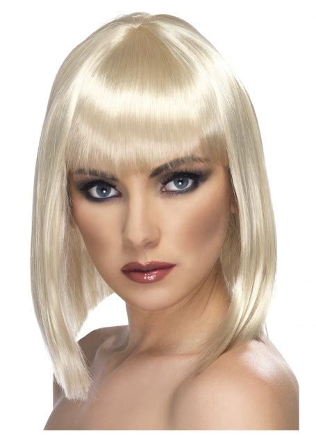 Long Blonde Blunt Bob Glamour Costume Wig The Wig Outlet