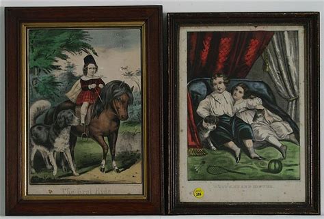 Lot Two 19th Century Framed Currier And Ives Lithographs Brother