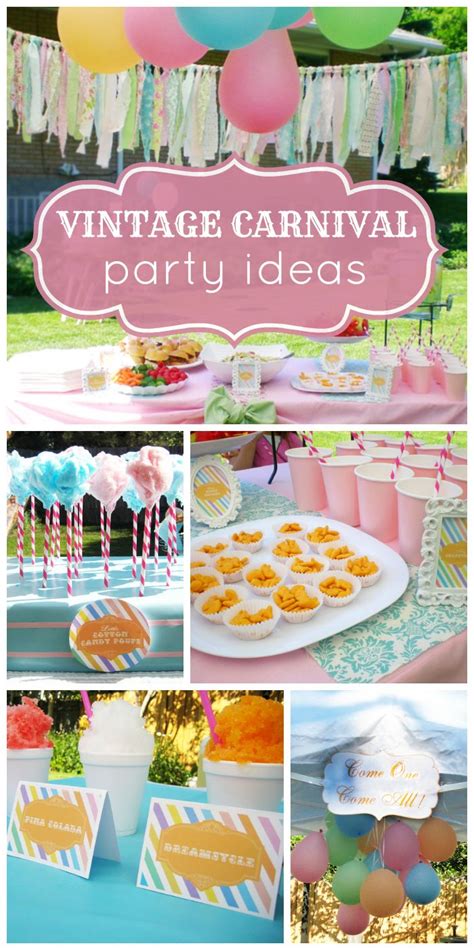 What A Lovely Pastel Vintage Carnival Baby Shower Celebrating A Preemie