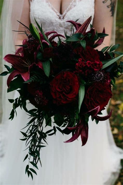 Wedding bouquet ideas and inspiration from some of our favorite floral designers. Gothic Wedding Flowers | Red bouquet wedding, Red wedding ...