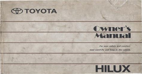 Toyota Hilux Owners Manual 5th Generation N50 Series Pdf Document
