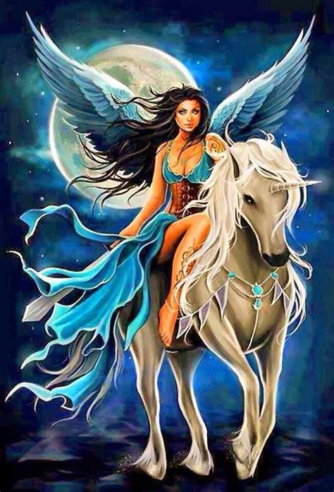 Beautiful Unicorn And Fairies Fantasy Fairy Fairy Art