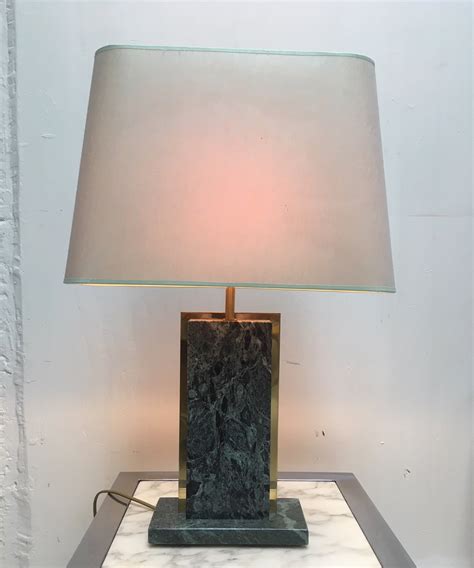 Green Marble Table Lamp With Original Shade 143904