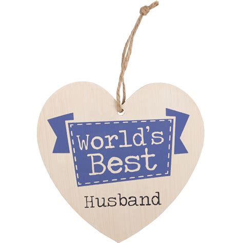 Worlds Best Husband Heart Plaque
