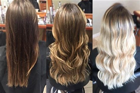 3 Part Transformation Color By Aria Kennethshairsalon With Olaplex Brunette To Blonde
