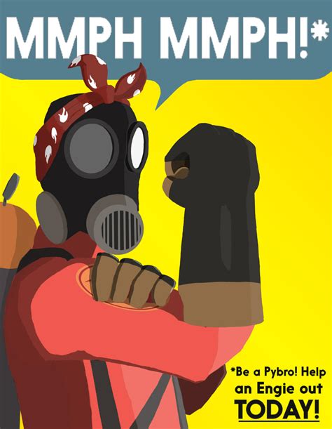 Spy Vs Engie Propaganda Pyro Poster By Psyche Clops On Deviantart