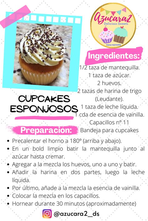 receta de cupcakes de vainilla esponjosos receta cupcakes de chocolate recetas de reposteria