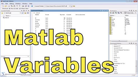 Matlab Online Tutorial 09 Defining And Using Variables YouTube
