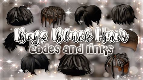 Black Hair Codes And Links For Boys Short Hair Roblox Youtube