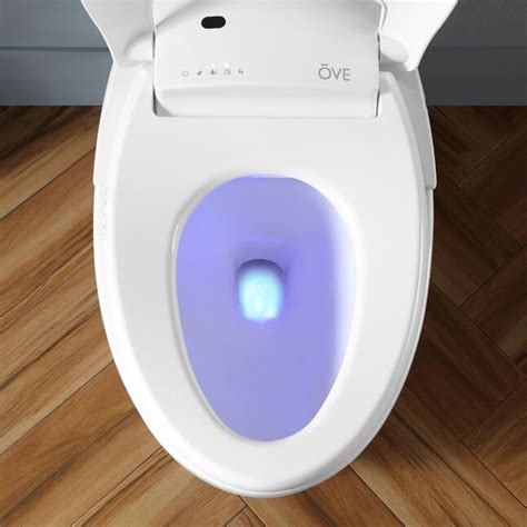 Ove Decors Tuva White Touchless Flush Elongated Standard Height Toilet