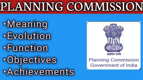 Planning Commission Of India Indian Economy Youtube