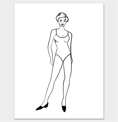 Printable Female Body Outline