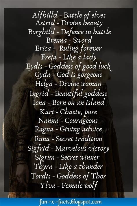Female Viking Names Female Warrior Names Writing Tips Writing A Book Writing Prompts Nordic
