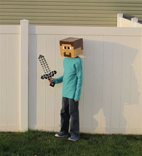 Maybe you would like to learn more about one of these? Minecraft Steve costume, with homemade head, shirt, and ...