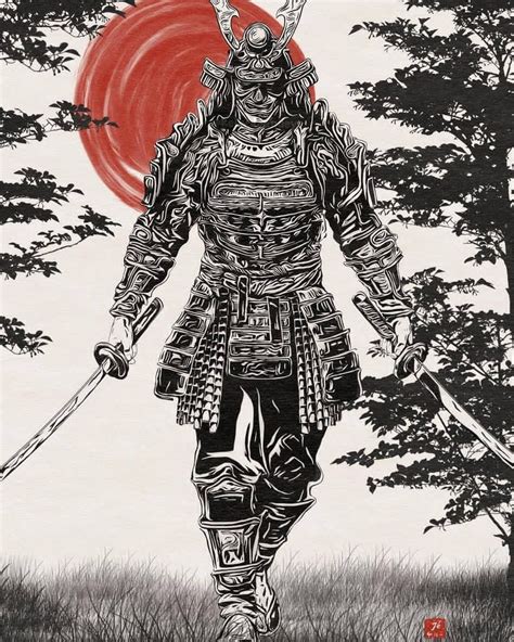 Samurai Drawing Warrior Drawing Samurai Artwork Japanese Art Samurai