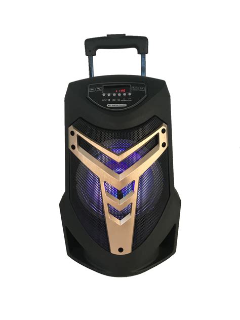 buy tech gear karaoke pa system trolley speaker portable 8 inch bluetooth audio speaker with mic
