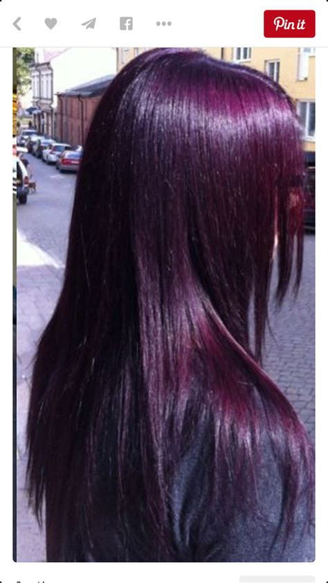 Think of purple shampoo as a product not just for blondes but for blonde, silver, or highlighted hair. Eggplant purple so almost black | Hair color purple, Hair ...