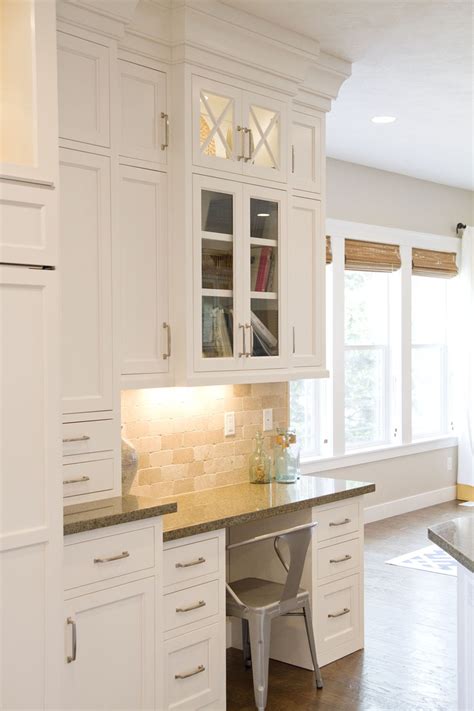 Here are 21 ideas for making a practical home office desk that conserves space. 30 Functional Kitchen Desk Designs