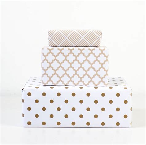Gold Polka Spotty Luxury Wrapping Paper By Abigail Warner
