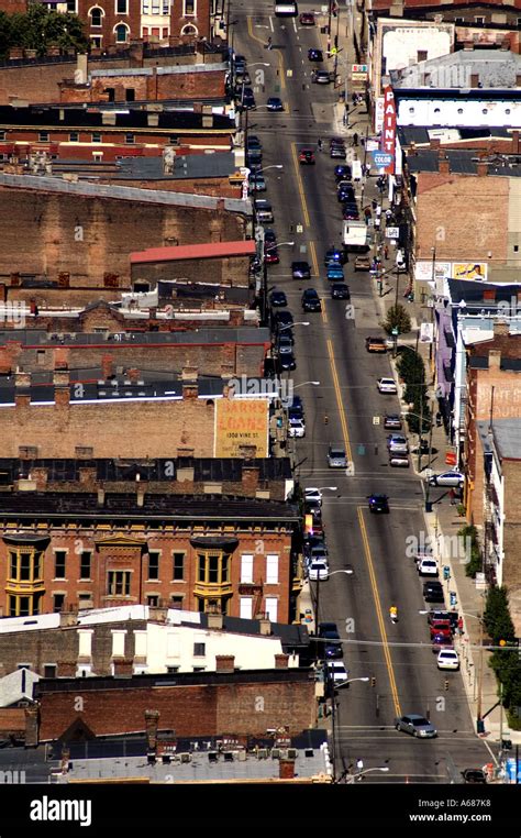 A Ghetto Neighborhood In Downtown Cincinnati Ohio Stock Photo Alamy