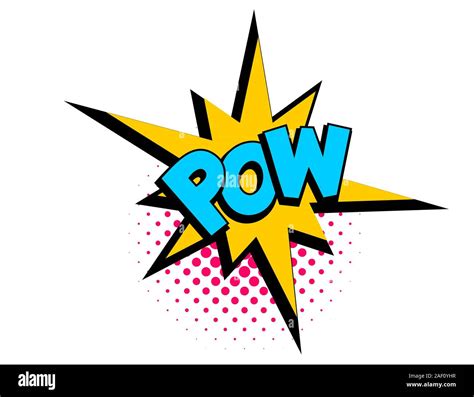 Pow Speech Bubble Pop Art Comic Text Stock Vector Image And Art Alamy