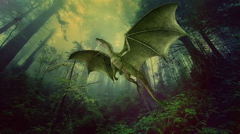 Drachen Wald Mythische Kreatur Kostenloses Bild Auf Pixabay