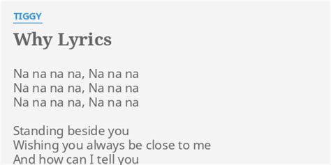 Why Lyrics By Tiggy Na Na Na Na