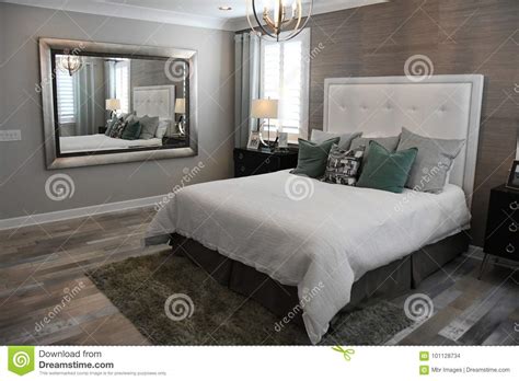 New Modern Bedroom Of A Classic Home In Arizona Editorial Stock Image