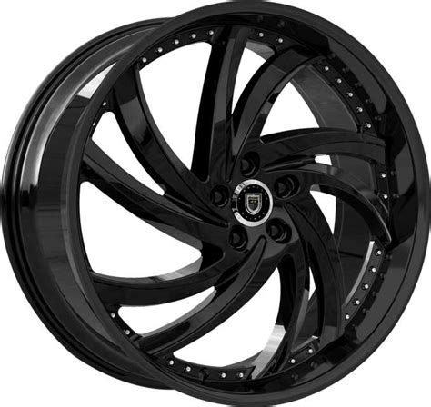 Lexani Turbine 690 Custom Drilled Wheel Blanks Rims 24x9 Black Custom