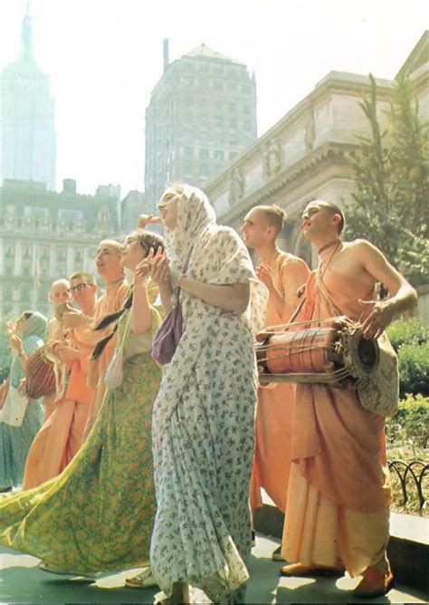 Hare Krishna Devotees Chanting On Fifth Avenue New York City Back To