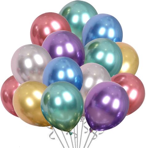 50100pcs 12inch Metallic Latex Chrome Balloons Wedding Birthday Party