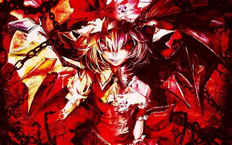 Hd Wallpaper Video Games Touhou Wings Red Chains Flandre Scarlet