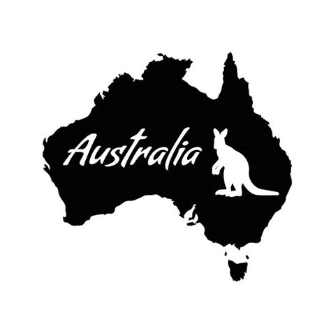 Australia National Map Dxf Vector Art Free Download