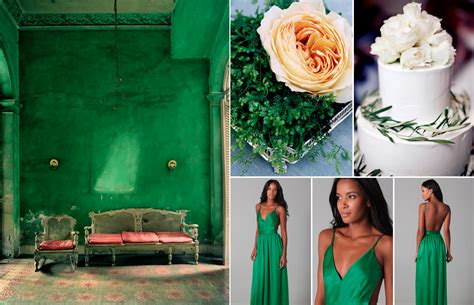 Its association with sophistication means it easily communicates a emerald green looks great with colors like peach, aubergine, rose, ruby red and pink. Emerald Green Wedding Color Inspiration | OneWed.com