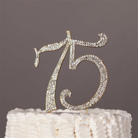 75 Cake Topper 75th Birthday 75th Anniversary Party