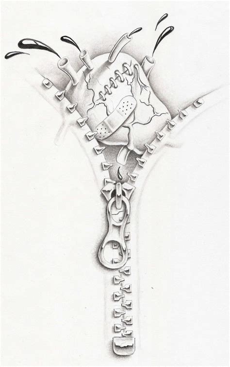 X Pose Yourself Zipper Tattoo Biomechanical Tattoo Design Steampunk