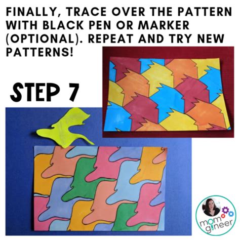 Create A Simple Tessellation Step 7 Stem Activities For Kids