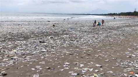 Shocking Plastic Pollution On Kuta Beach In Bali Youtube