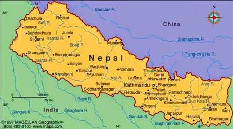 Political Maps Of Nepal Free Printable Maps